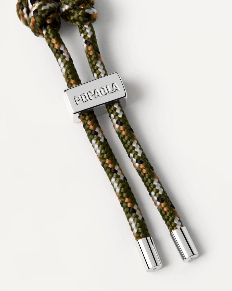 Pulsera Cordón y Cadena Plateada Cottage Essential - 
  
    Cordón / Baño de rodio en plata
  
