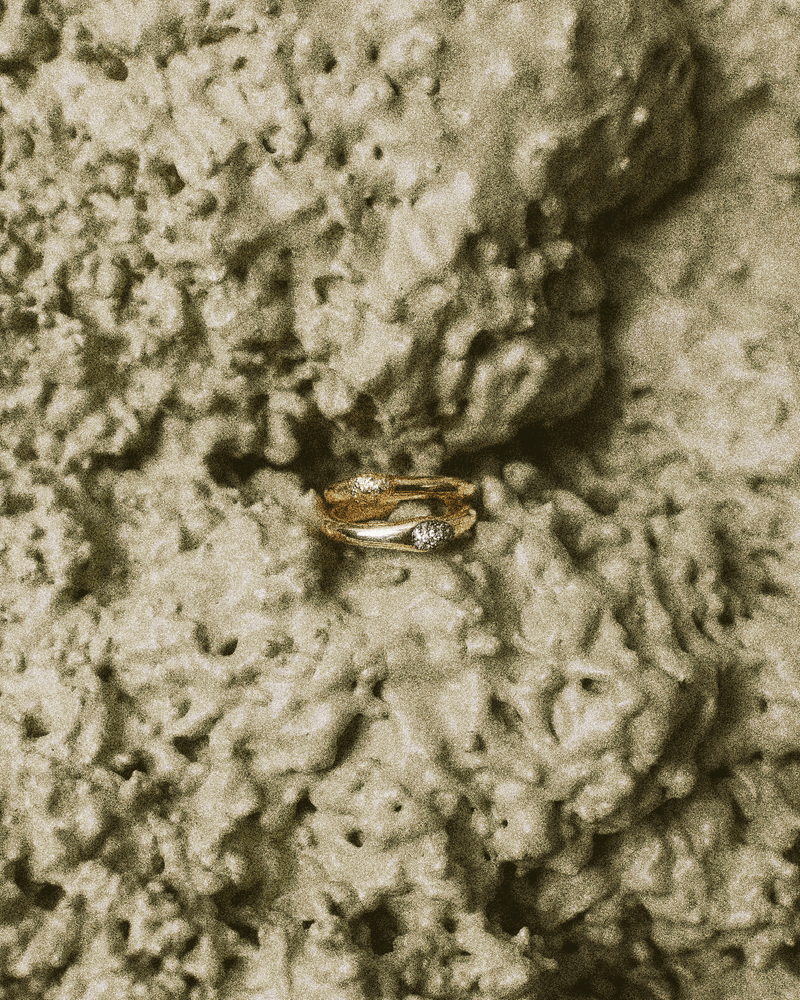 The Rocks Ringset - 
  
    Sterling Silber / 18K Goldplattierung
  

