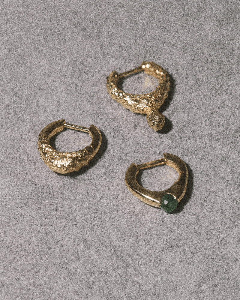 Oasis Einzelne Creolen - 
  
    Sterling Silber / 18K Goldplattierung
  

