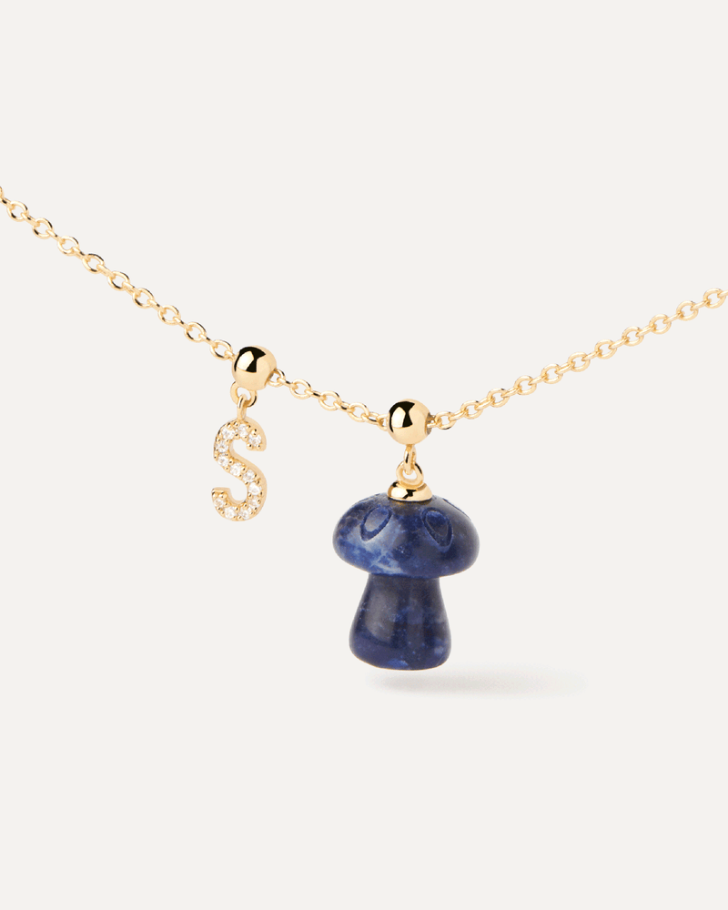 Charm Fungo Sodalite - 
  
    Argento sterling / Placcatura in Oro 18K
  
