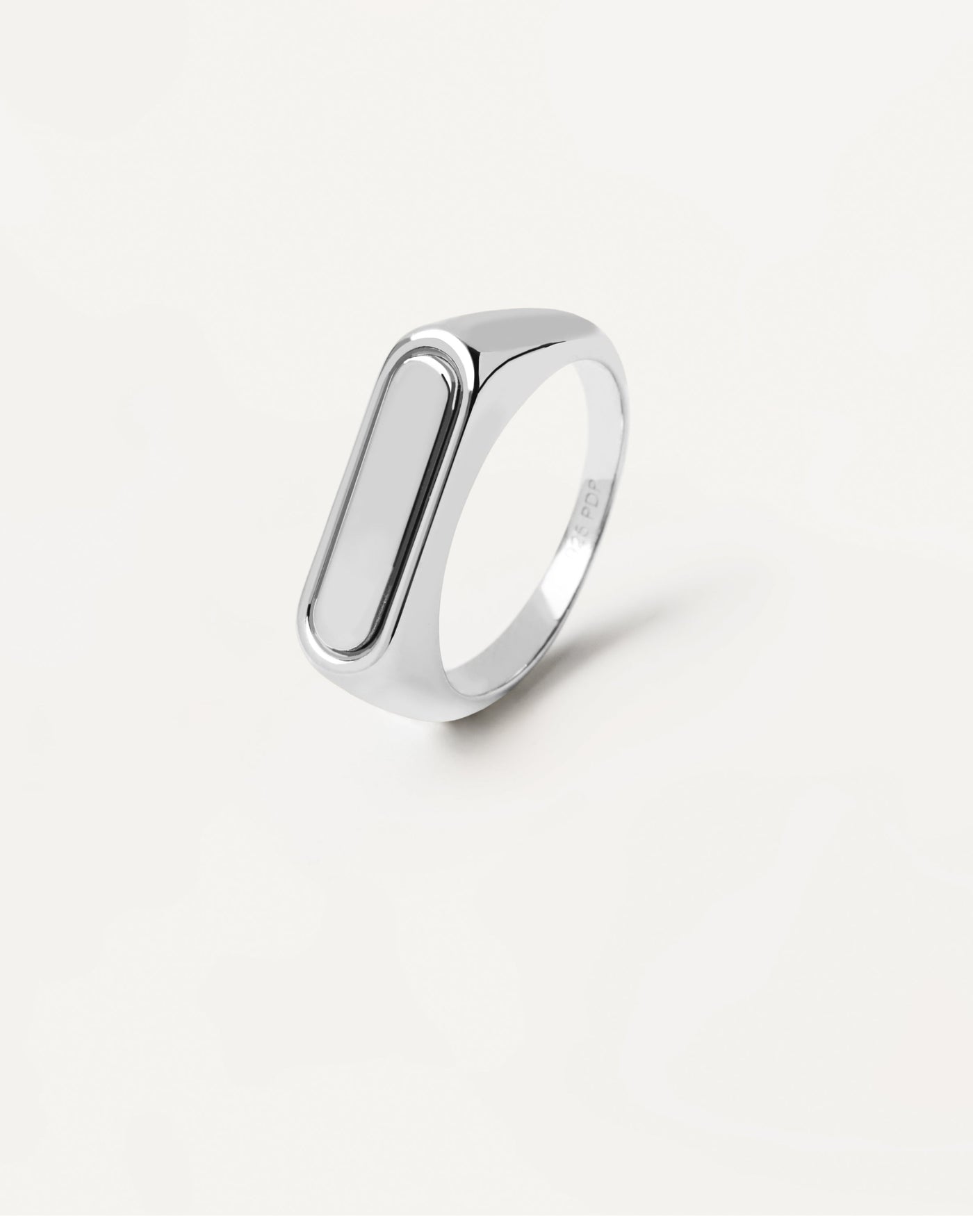 Ribbon Stamp Silver Ring - 
  
    Sterling Silver
  
